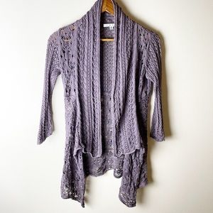 𝅺cabi knit see through cardigan women size XS